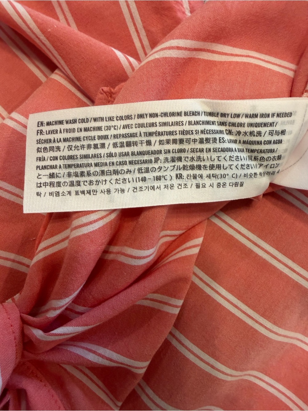 Abercrombie & Fitch Pink & White Striped Button Short Sleeve Shirt Size Small - Picture 8 of 9